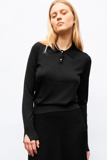 CHIC Knit Polo-Tops-Molli-Debs Boutique
